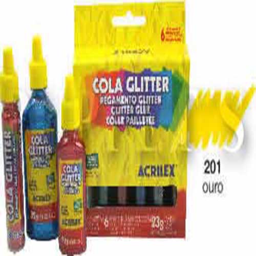 COLA C/GLITTER (35GRS)OURO-201 COLA GLITTER COLAS